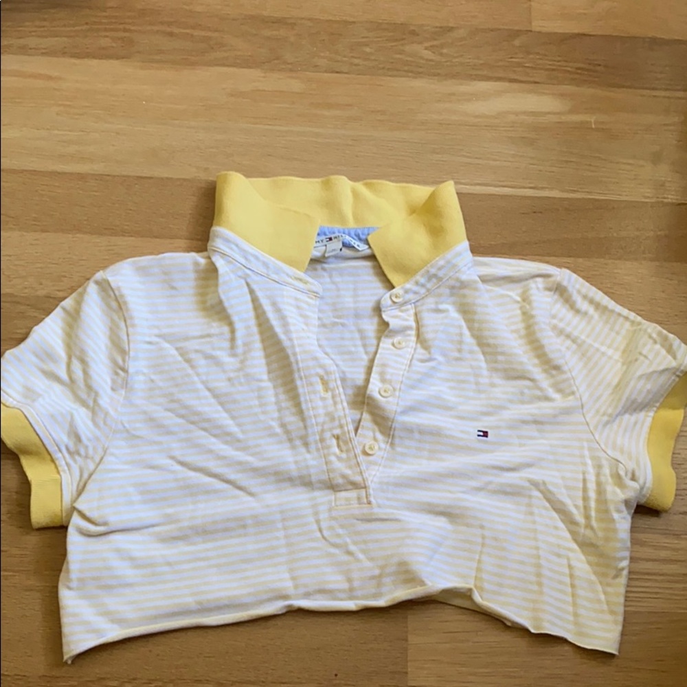 tommy hilfiger cropped polo